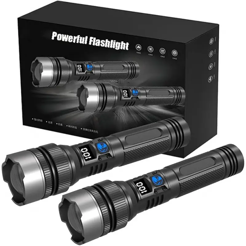 Outdoor Adventure Trips - Ultra-Bright Rechargeable Flashlight, Compact & Lightweight