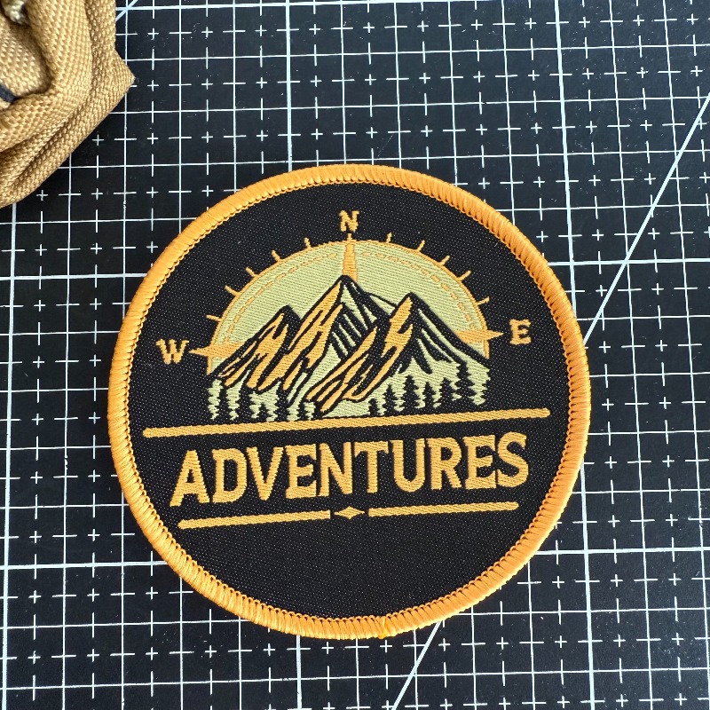 Outdoor Adventure Backpack - Adventures Mountain Compass Embroidered Patch Tactical