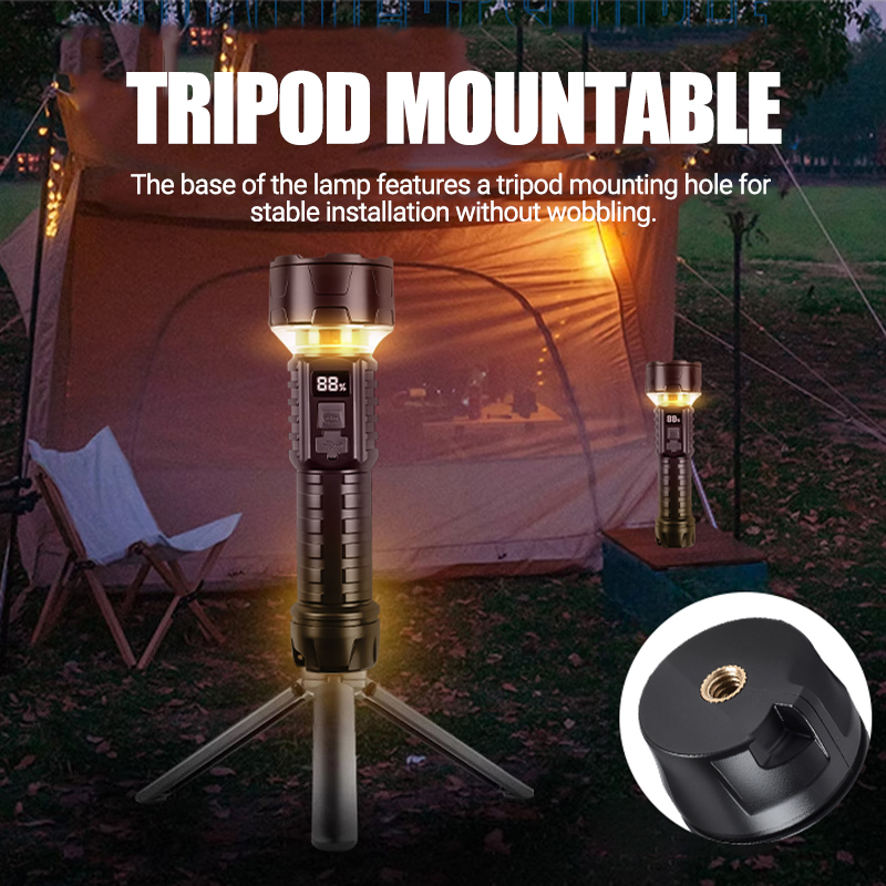 COB LED Flashlight Rechargeabl - Outdoor Adventure Trips ulasan dan harga