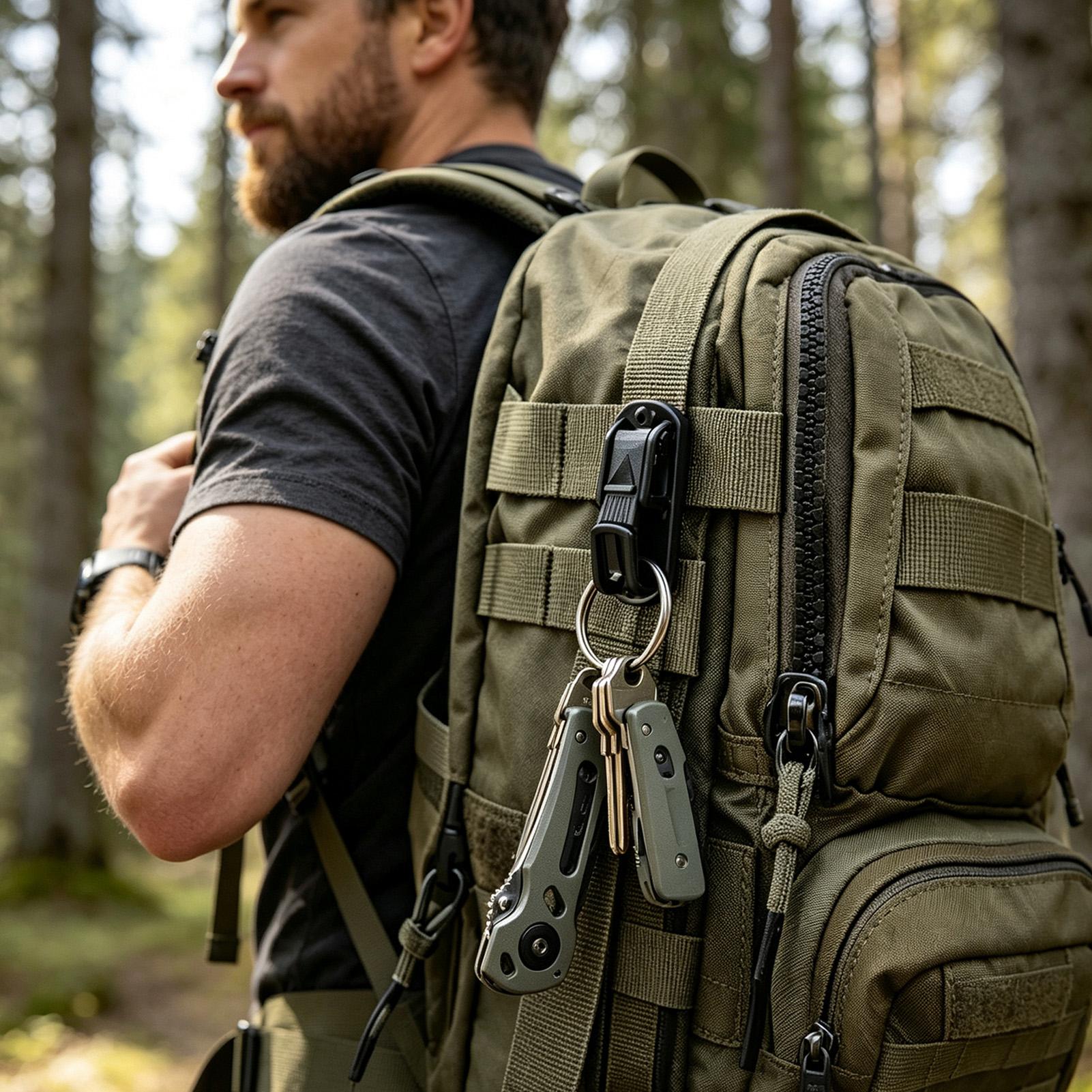 Belt Key Clip Multifunctional  - Outdoor Adventure Backpack ulasan dan harga